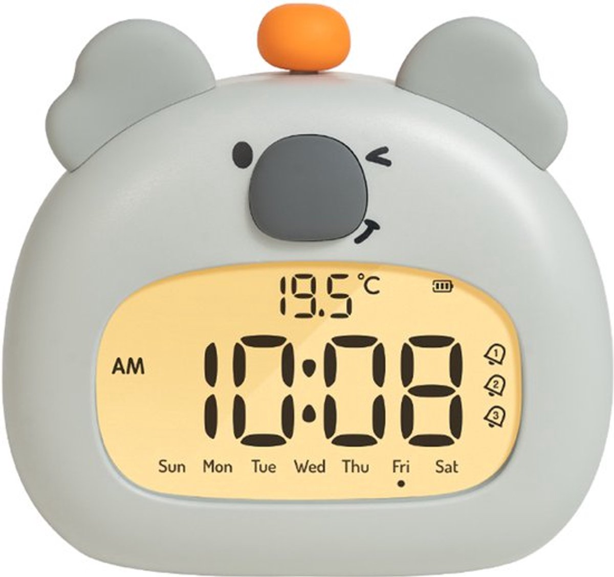 Digitale Wekker voor Kinderen – Nachtlampje voor Kinderen – Draadloze Slaaptrainer met Snooze Functie – Kinderwekker — Dimbaar – USB-C Oplaadbaar – Koala – Ideaal voor Jongens en Meisjes