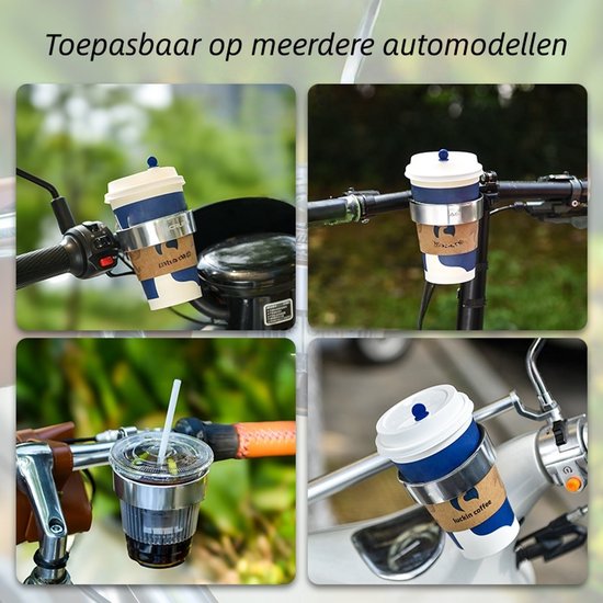 1 stuk - Bekerhouder - Fiets aluminium bidonhouder - Elektrische motorfiets koffiebekerhouder - Zilver — afbeelding 2