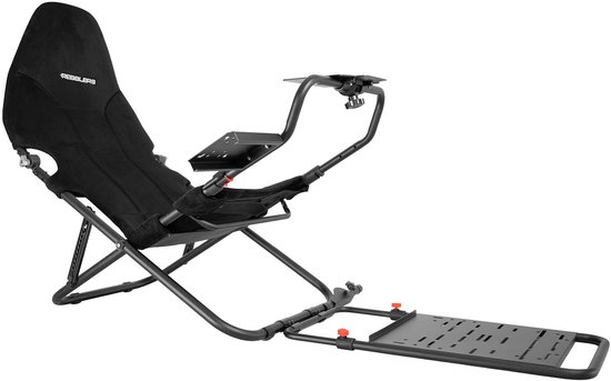 REBBLERS® SIMR100 Foldable Sim Racing Cockpit - Opvouwbare Racestoel - Compact - Zwart