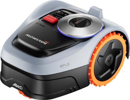 Segway Navimow i208 AWD - Robotgrasmaaier - NRTK + Vision - Zonder Grensdraad & Zonder Antenne - Automatische installatie - 800m² - 45% Helling - AI Obstakelvermijding - Apple Find My - Super Stil 59dB - 3 Jaar GarantieRobotgrasmaaier