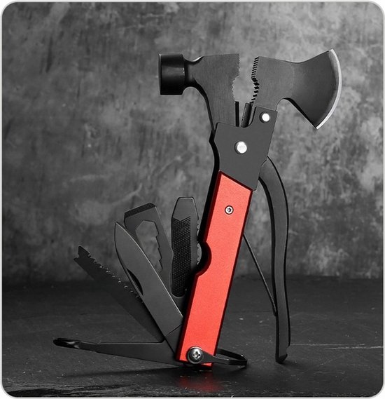 Multitool - 17 in 1 - Zwart - RVS