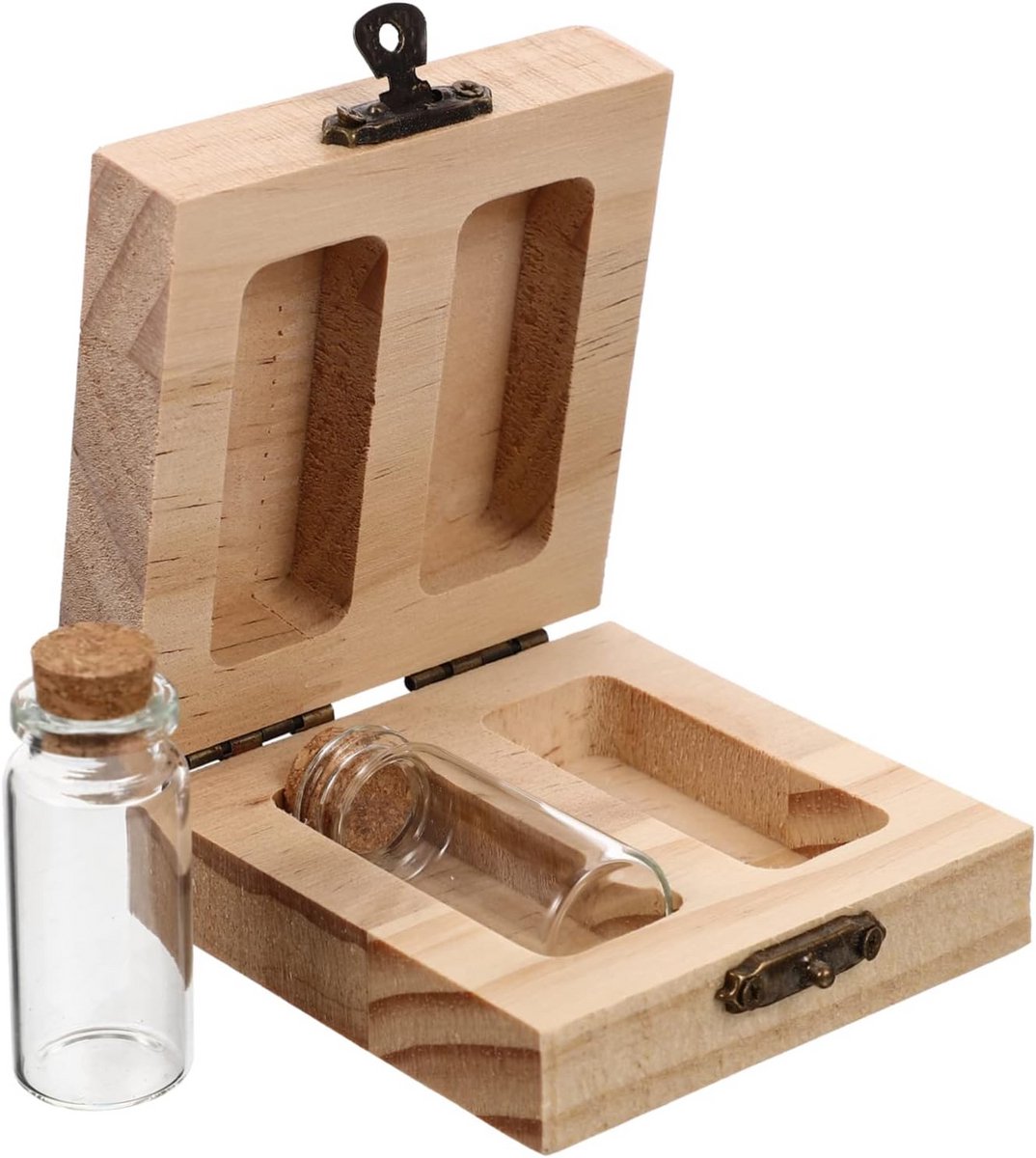 Houten Geconserveerde Navelstreng en Melktandjes Doos - Originele Bewaardoos voor Baby Aandenkens