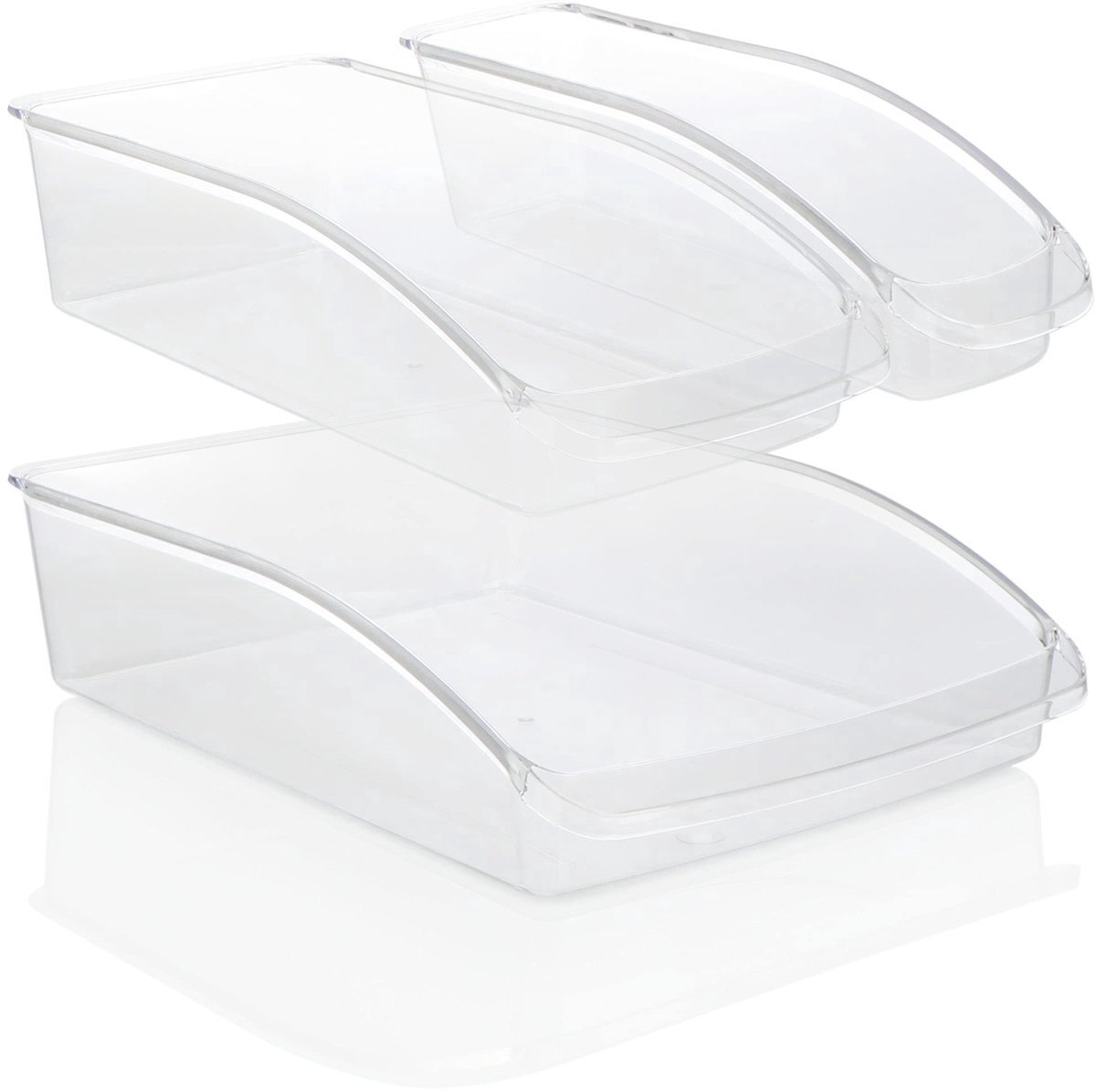 Stunq® Transparante 3-delige Organizer Set voor Koelkast en Keukenkast Opbergen