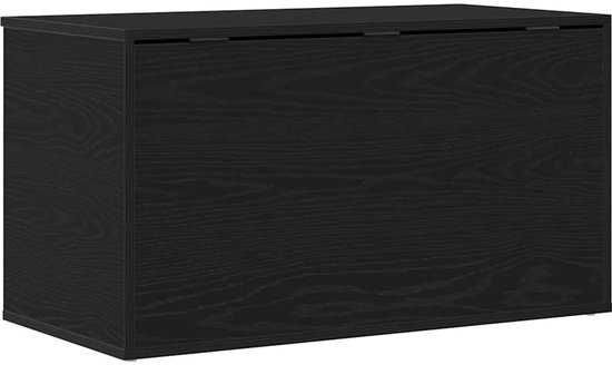 vidaXL - Opbergbox - Zwart - Chêne - Bois traité - 84 x 42 x 46 cm - Coffre de rangement