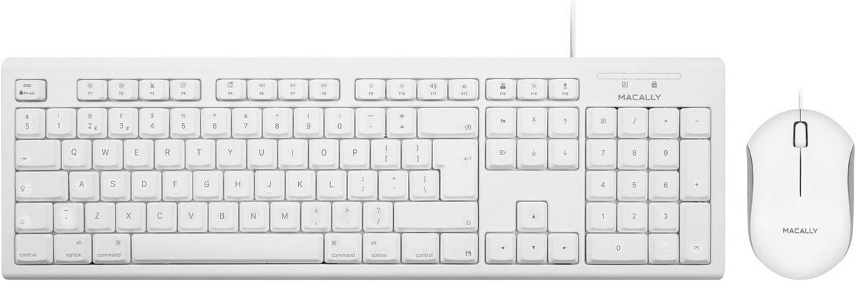 Verlengd USB Toetsenbord en Optische Muis Set met Numeriek Toetsenblok
