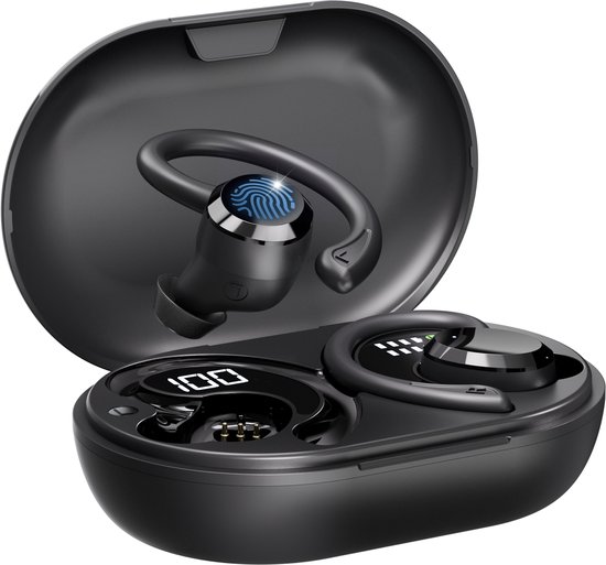 Draadloze Open Oortjes Met Touchscreen – Waterdicht Sportmodel – 40 Uur Batterij – Bluetooth 5.4 2 miniatura