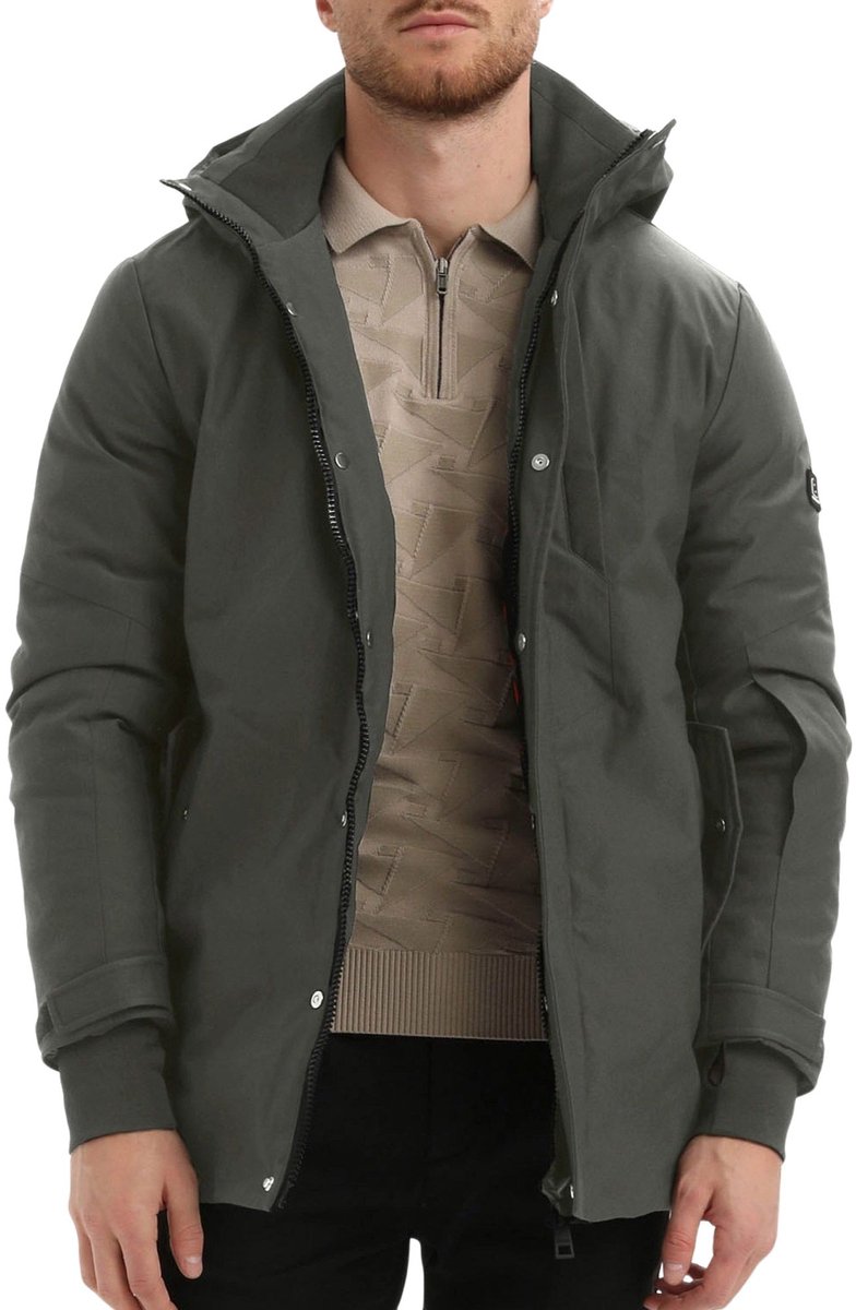 Gabbiano Long Canvas Parka Winterjas Heren - Maat L