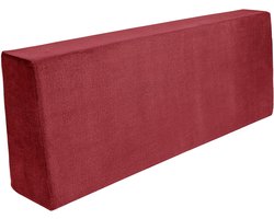 Palletkussens BeSmart met pareleffect, buitenhoes met ritssluiting voor palletkussens, rugleuning 120x43x20/15 cm bordeaux