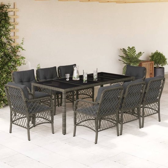 vidaXL-9-delige-Tuinset-met-kussens-poly-rattan-grijs