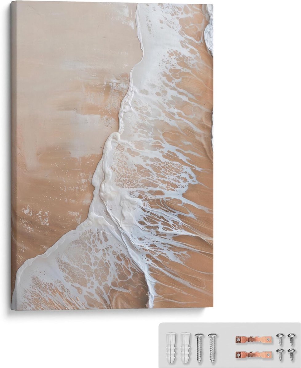 Stunq® Unieke Kunstdruk van Strandlandschap in Groot Formaat 50 x 70 cm