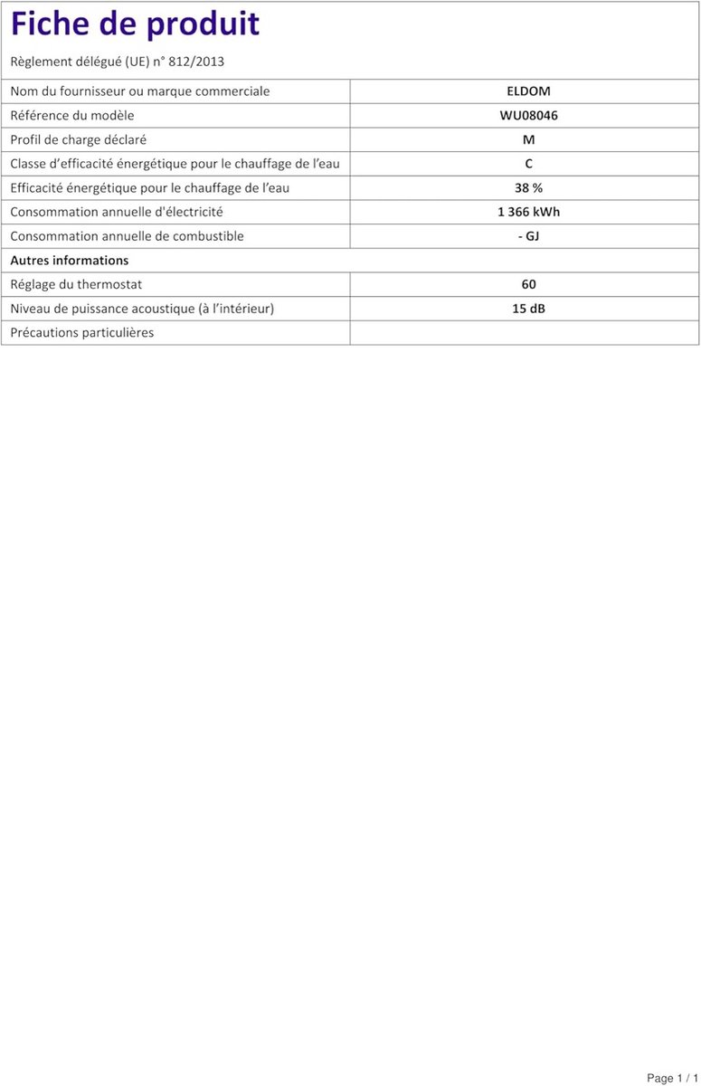 Universele Horizontale Inbouw Boiler 30 Liter Wit