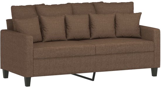 vidaXL Canapé 2 places - Canapés 2 places - Canapé - Canapé 2 places - Canapé 2 places 140 cm tissu marron