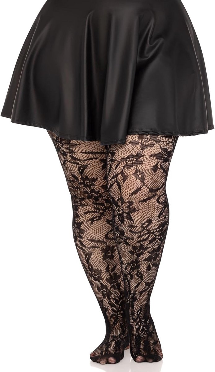 Naadloze kanten panty met bloemenpatroon voor dames