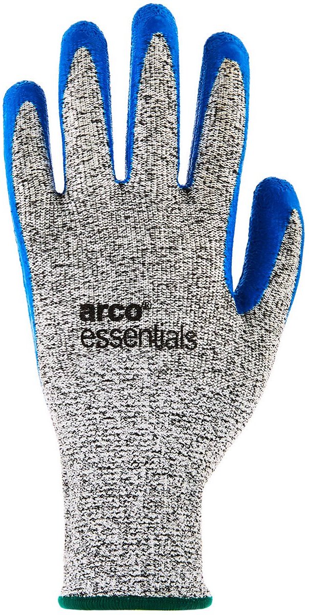 Arco Essentials Latex Gecoate Snijbestendige Werkhandschoenen Grijs/Blauw – Maat 7