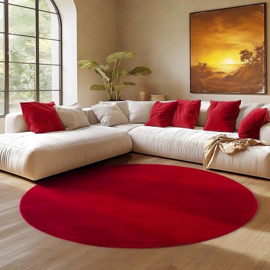 Tapis Petit vloerkleed kinderkamer rond Anna oudroze