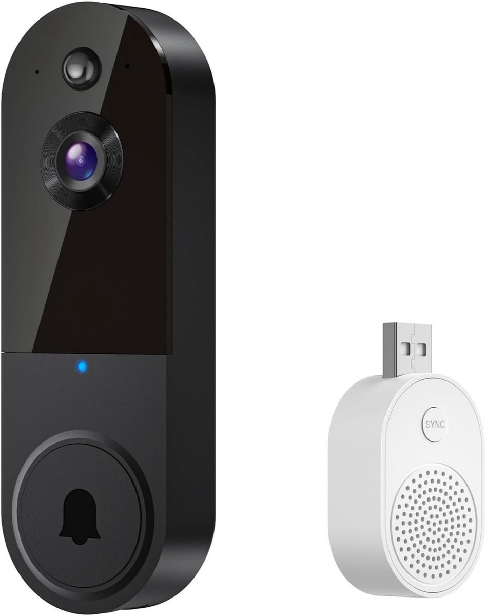 Draadloze T52 Videodeurbel met HD-nachtzicht - Draadloze - €43,39