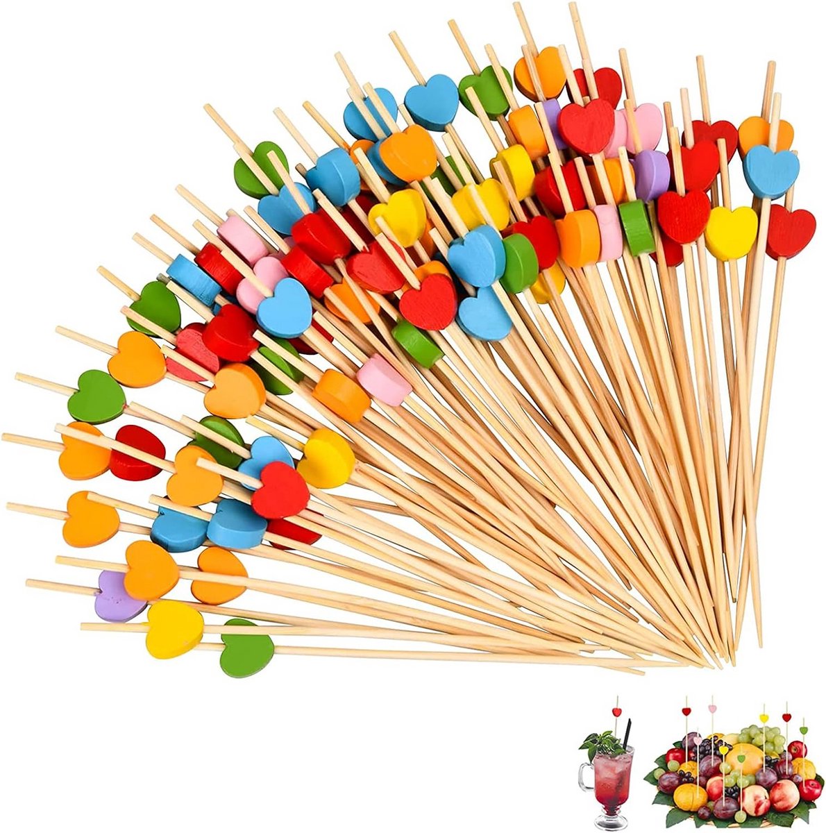 100 Cocktailprikkers en Fruitspiesjes - Decoratie voor Feestjes en Bars