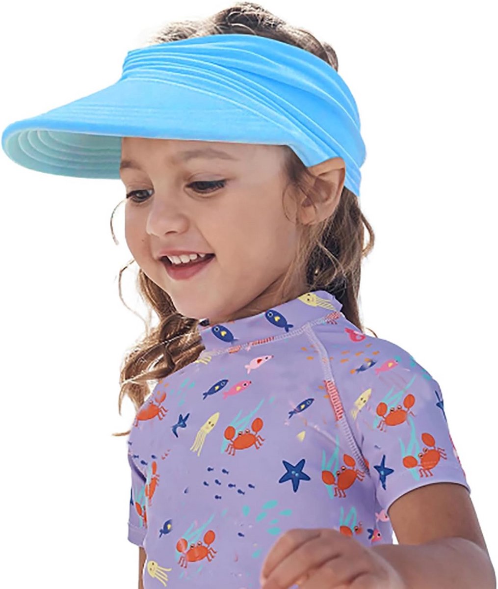 Opvouwbare Kinderen Zonnehoed Vizier met UV-bescherming voor Zomer en Buitenactiviteiten