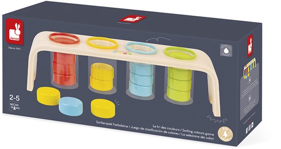 Janod Essentiel - Kleuren Sorteren Spel - Educatief Spel - Leer Spelenderwijs Kleuren - Het Spel Bevat Verschillende Levels - Geschikt Vanaf 2 Jaar van Janod — afbeelding 4