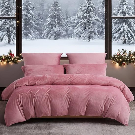 Damier Parure de lit 200 x 200 cm avec Housse de Couette et 2 taies d
