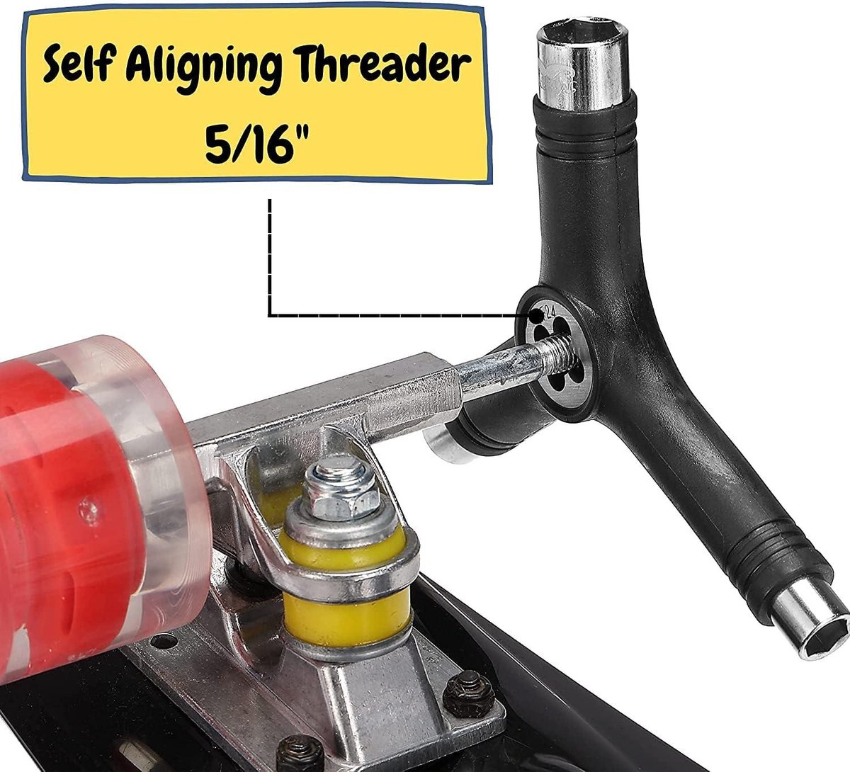 Ronte - Skateboard-gereedschap voor montage, demontage, reparatie en vervanging - Handige Y-Tool met extra functies.