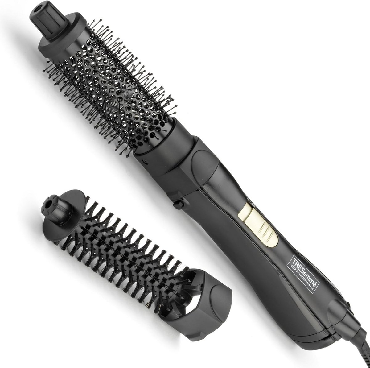 Volume en styling in 1: Hot air styler met 2 borstels voor glanzend haar