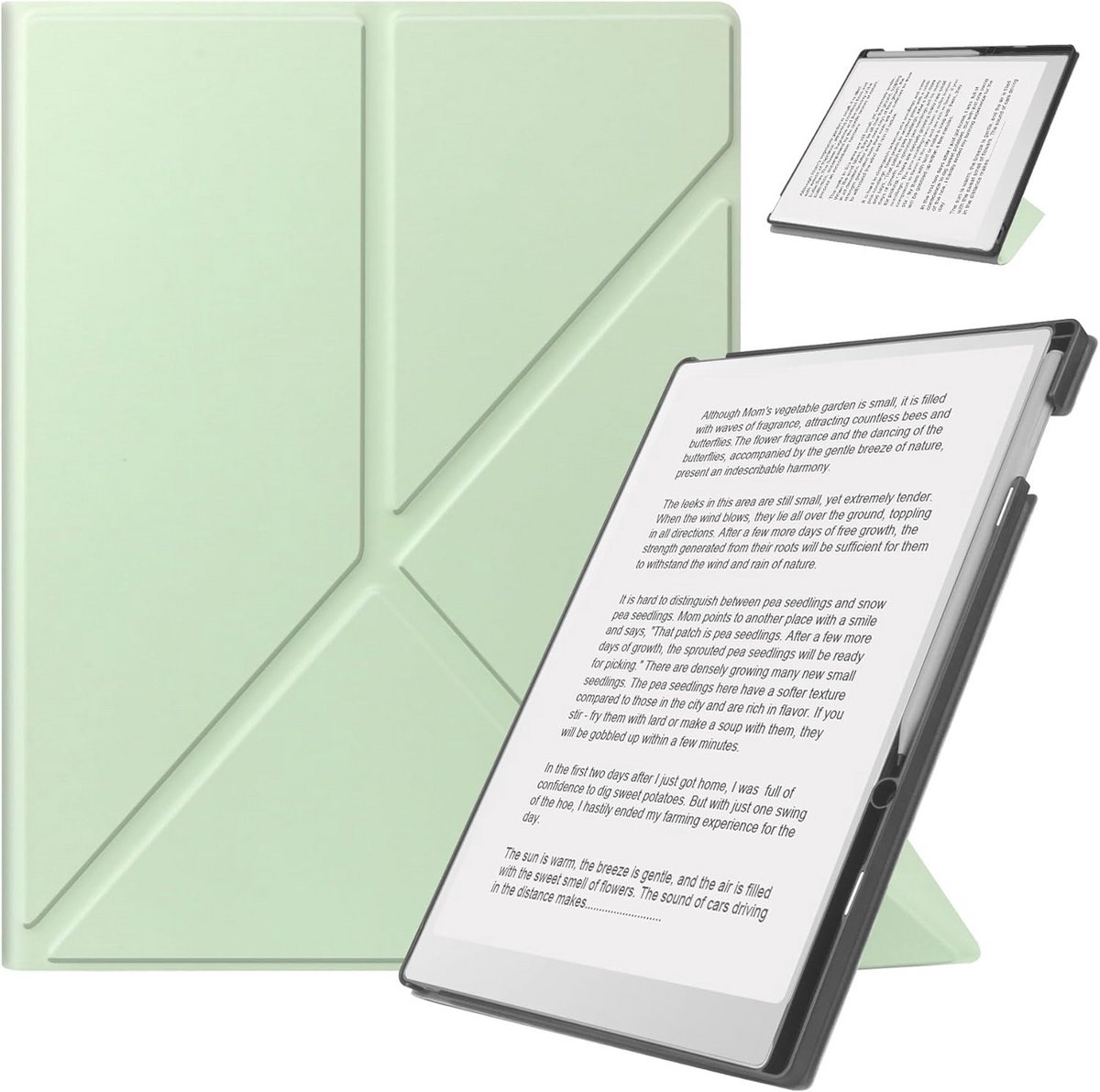 Hoes met standaard voor 11,8 inch tablet - Auto Sleep/Wake - Groen