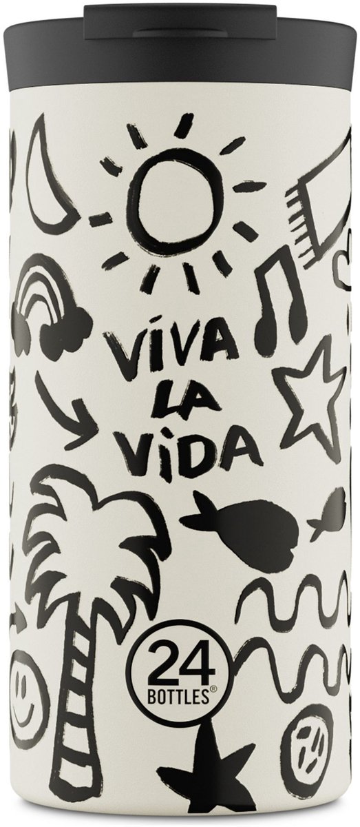 24Bottles Travel Drinkbeker 600 ml Capaciteit - viva la vida