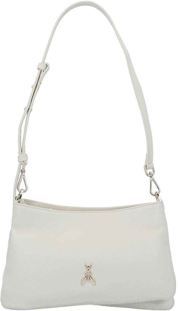 Patrizia Pepe Tris Schoudertas Leer 28 cm - Dames - off white