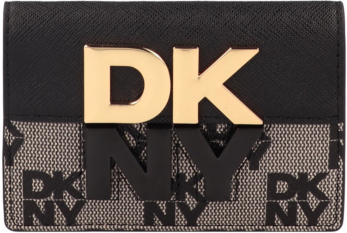 DKNY kaarthoes Echo Bifold Cardholder BK Logo - BK zwart