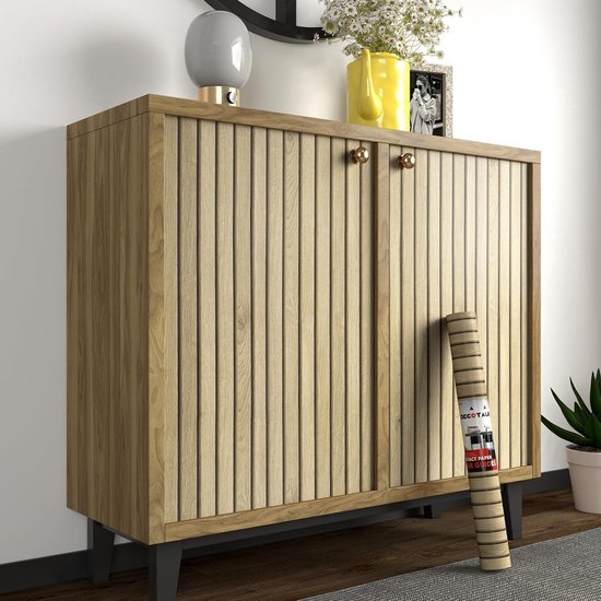 Schaal op voet 31,5x21 cm KAVALA keramiek crème zwart (6353543), Light