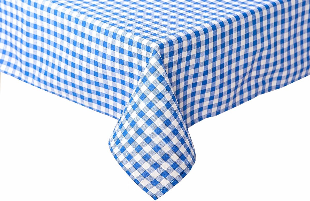 Tafelkleed ruit 130x280 cm katoen