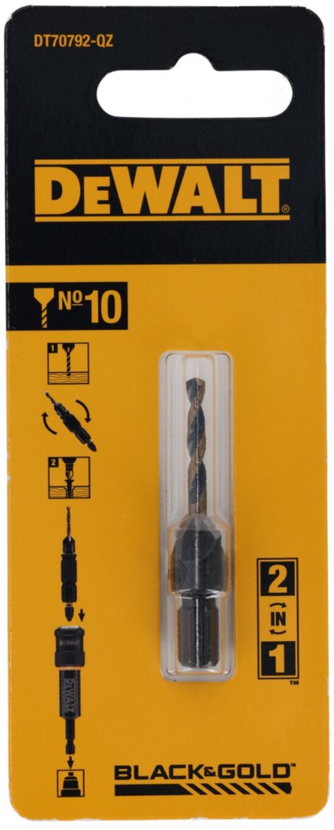 DeWALT DT70792 Reserve voorboor en verzinkboor voor FLIP & DRIVE Nr.10