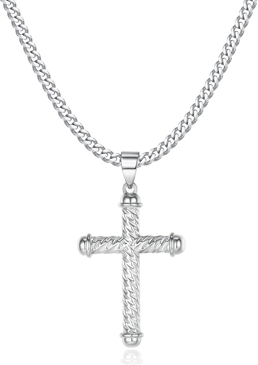 Klassiek Kruis Hanger Ketting Roestvrij Staal voor Heren en Dames