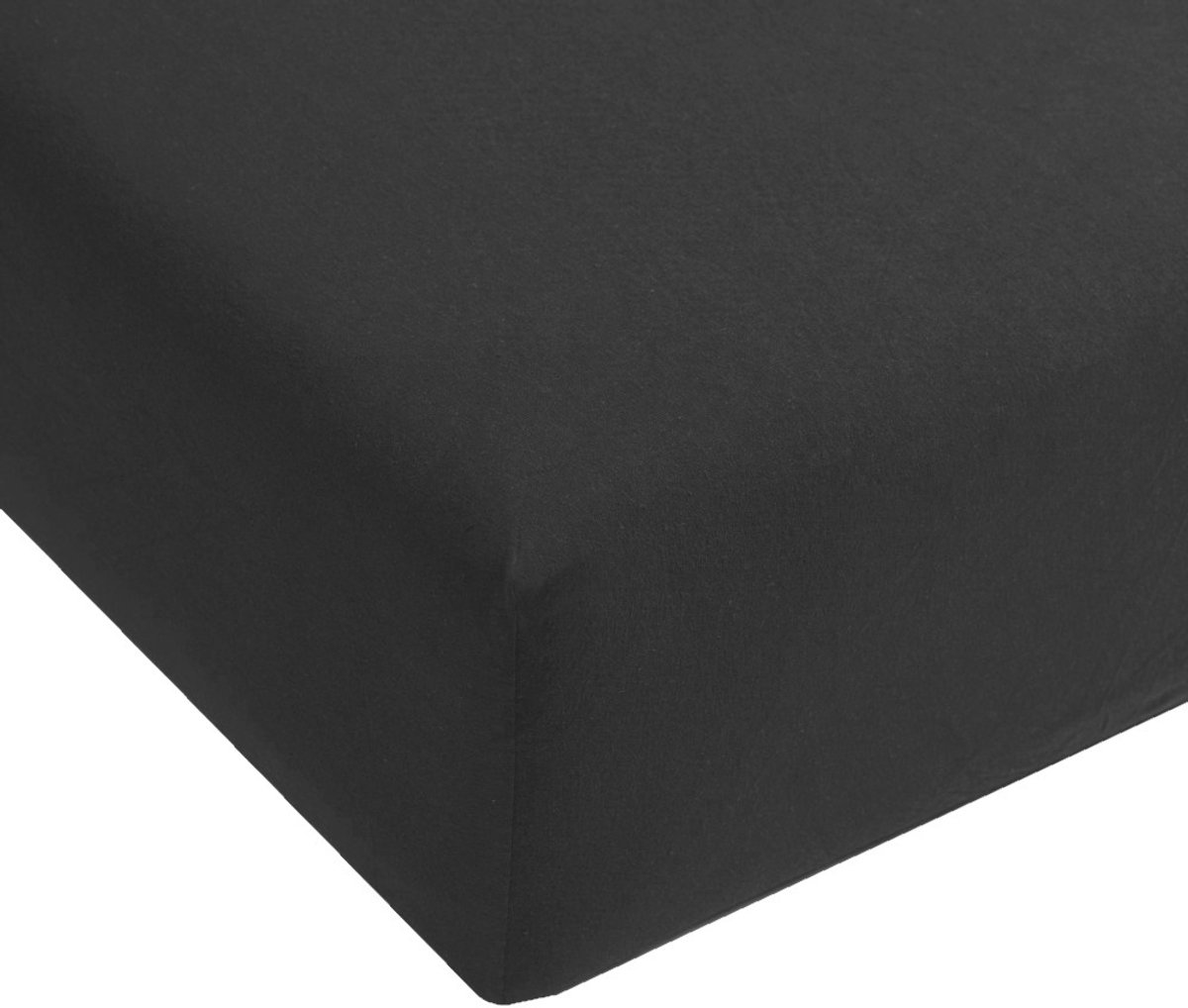 Hoeslaken Jersey Katoen - Zwart - 80x220 - 100% Katoen - Oeko-Tex gecertificeerd