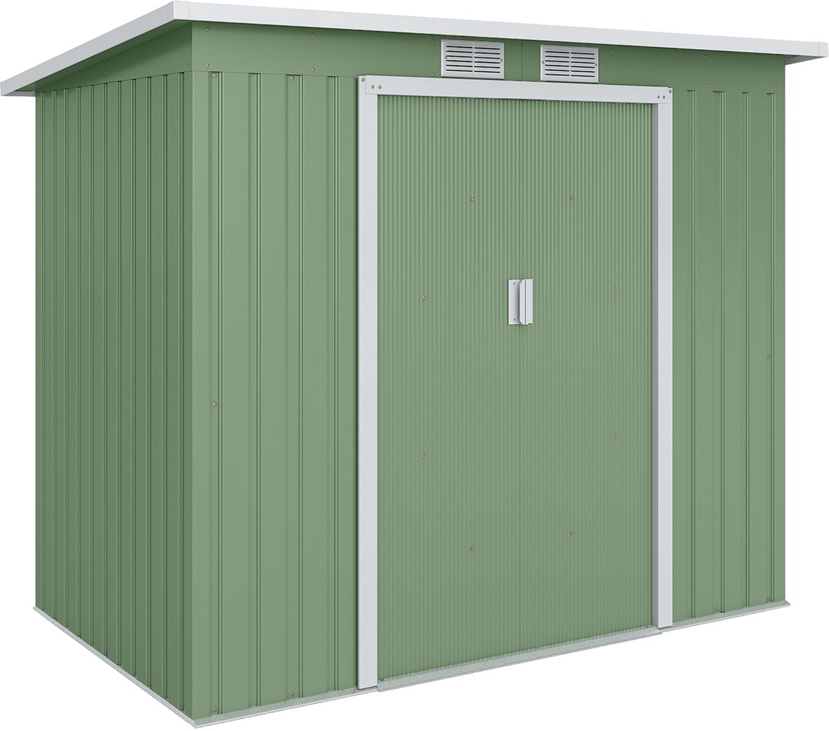 Outsunny - Tuinhuis - van Staal - 213L x 130B x 173H cm - Groen