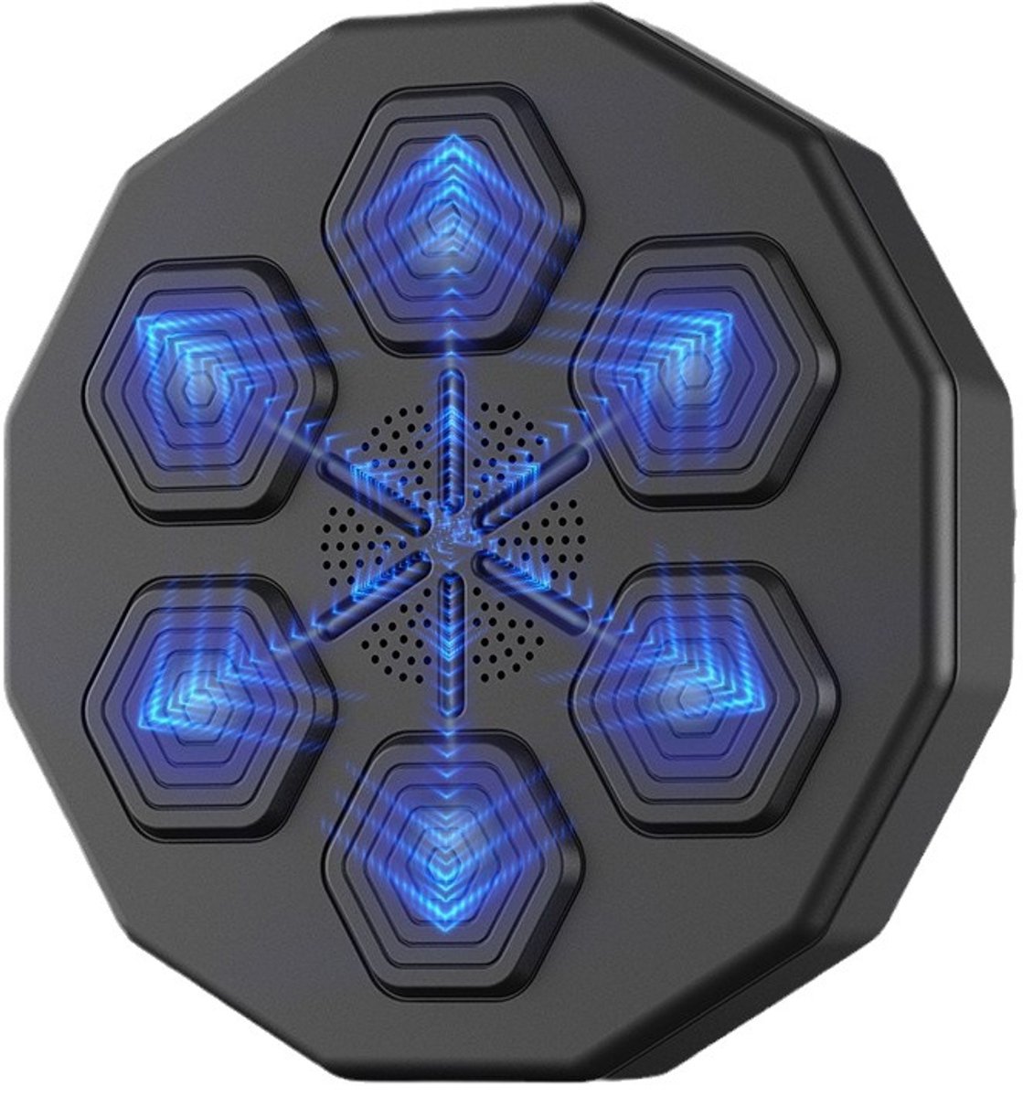 Slimme muziekboksmachine - Elektronische boksmachine voor wandmontage - Inclusief bokshandschoenen - Oplaadbaar - Bluetooth-boksmachine - Muziekfitnessapparaat - Bokstrainer - Eenvoudige installatie Inclusief zwarte handschoenen