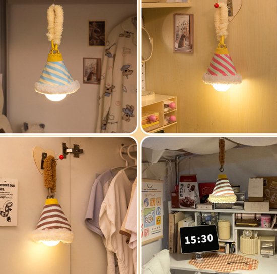 Nachtlampje - Hangende sfeerlamp - Decoratieve hanglamp/slaapkamerlamp nachtkastlamp van Merkloos — afbeelding 4