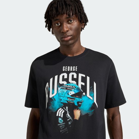 Adidas Performance Mercedes - Amg Petronas Formule 1 Team George Russell Graphic T-Shirt - Heren - Zwart van adidas Performance — afbeelding 3