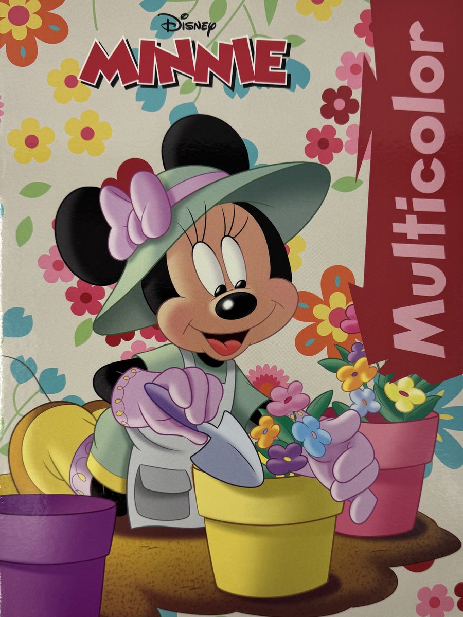 Multicolor - Disney Minnie Mouse Kleurboek - Bloempotten - 32 Pagina's - 17 Kleurplaten - 17 Voorbeelden - Voor kinderen - Uitermate Geschikt voor Kleurpotloden en Wasco