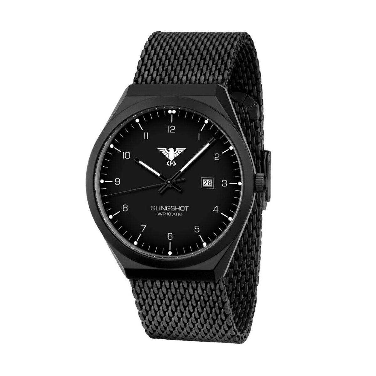KHS - KHS.SLIBS.MB - Polshorloge - Heren - Kwarts - SLINGSHOT Black Steel