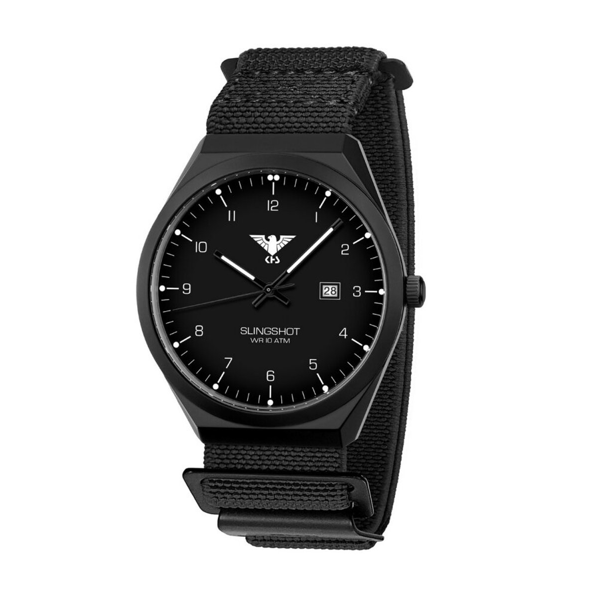 KHS - KHS.SLIBS.DFB - Polshorloge - Heren - Kwarts - SLINGSHOT Black Steel