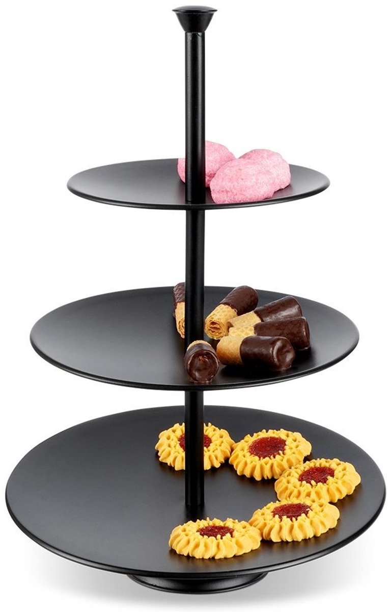 Etagere met 3 verdiepingen - Mat Zwart - Metaal