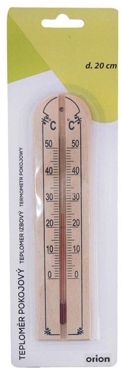 Orion - Houten Kamertemperatuurmeter - 20 cm - Binnengebruik - Leesbare Schaal van orion — afbeelding 2