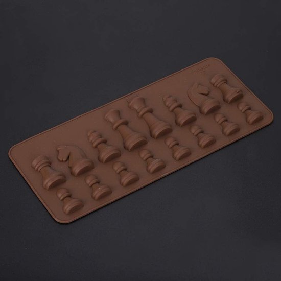 Siliconen Chocolade Mallen - Schaakstuk, Snoep & Cake