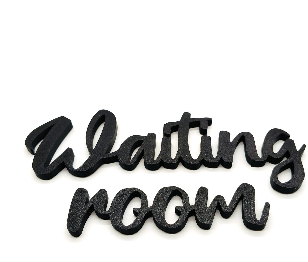 3D Wachtkamer Wandletters - Zwart Decoratie voor Receptie & Kantoren