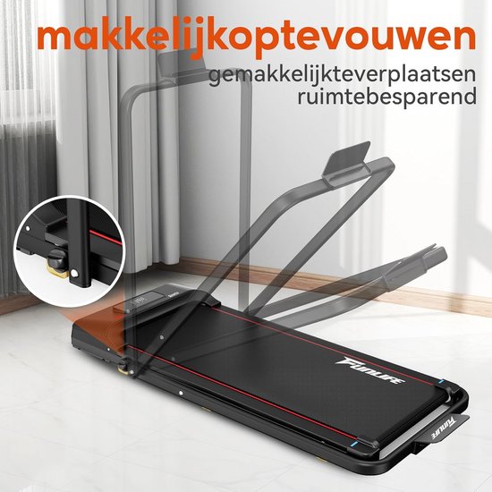 LIKESPORTING Loopband, Ruimtebesparende Loopband met Afneembare Handgreep, Walking Pad 3 Hellingsstanden, Tablet-Houder, Stille Motor, Afstandsbediening & Display, voor Huis en Kantoor (Black