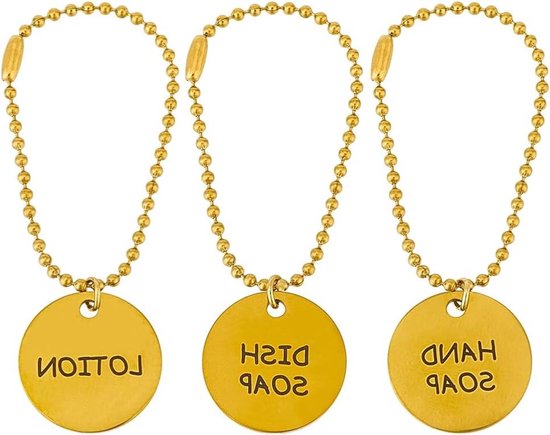 Allecta - Chaîne distributeur de savon liquide étiquette tag décoration ...