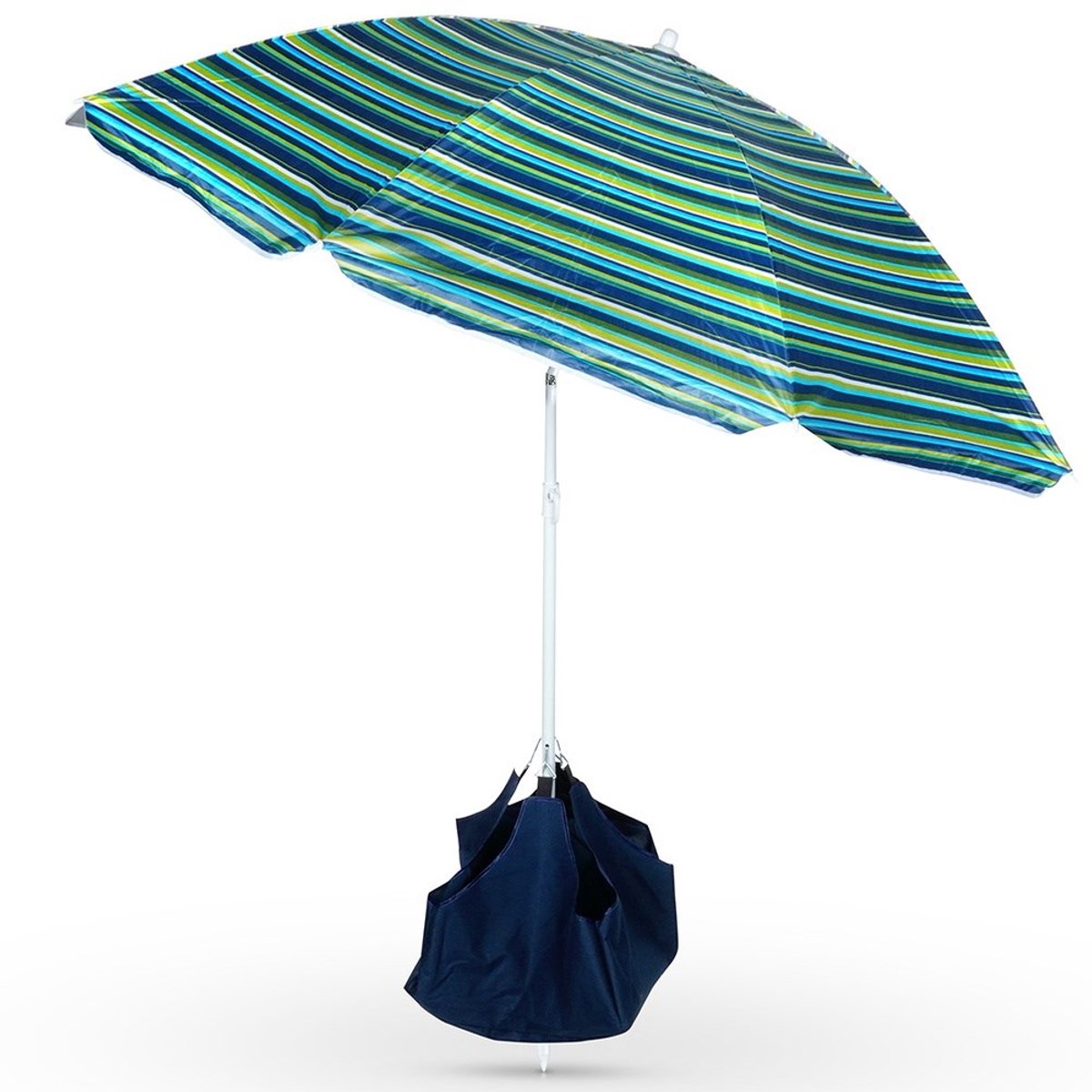 Buziba Strandparasol met anker, kantelbaar, winddicht, UV 50