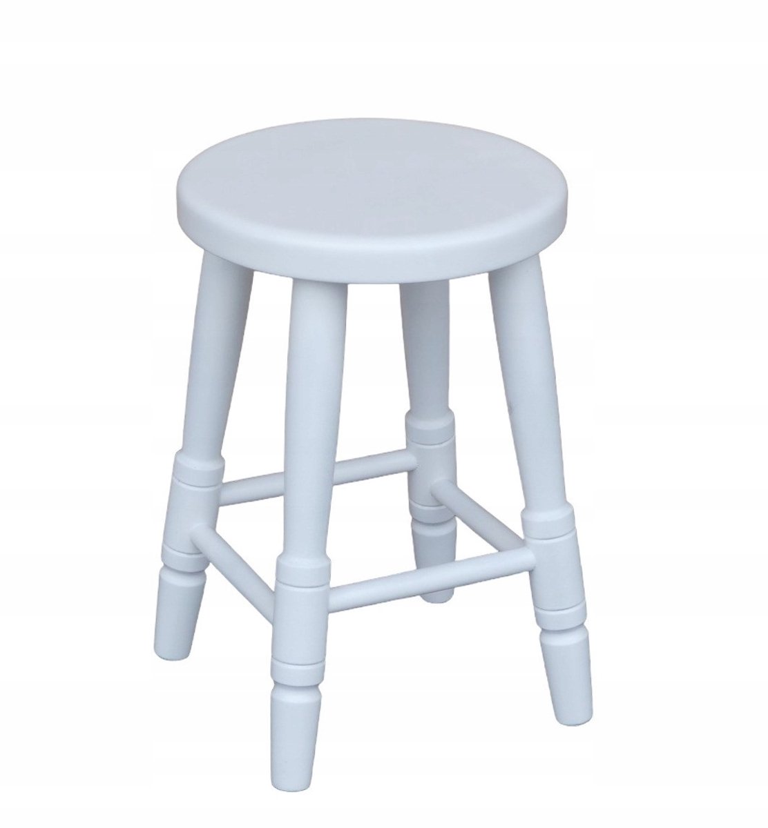 Massieve Houten Keukentabouret - Wit